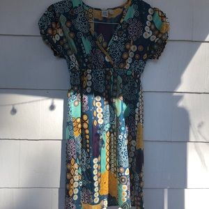 Retro print dress